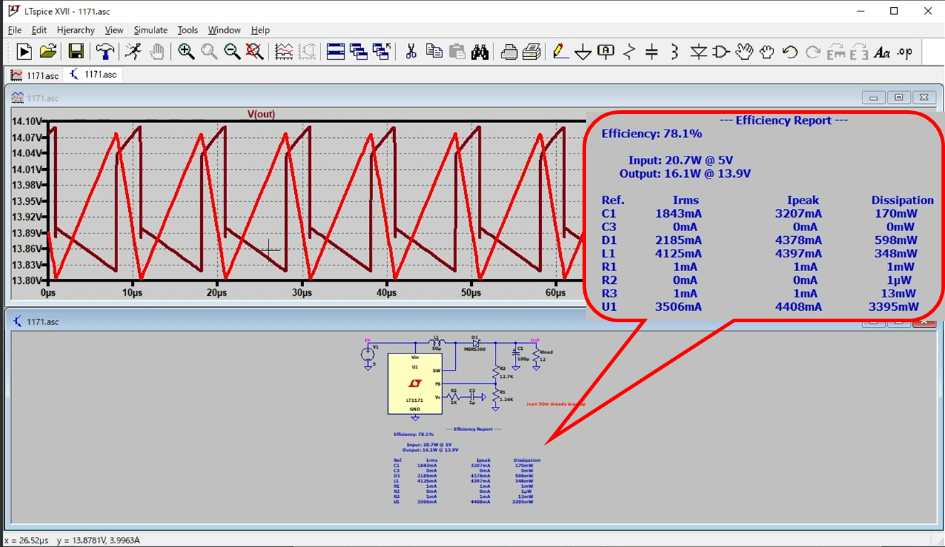 Efficiency Show on Schematic Efficiency Show on Schematic
